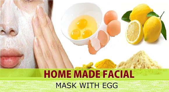 home made egg facial mask