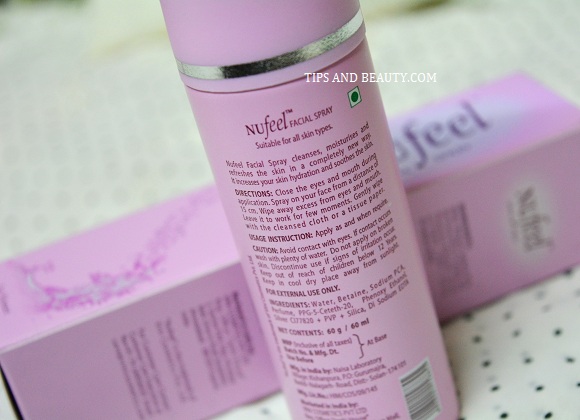 Nufeel Facial Spray for Women Review price