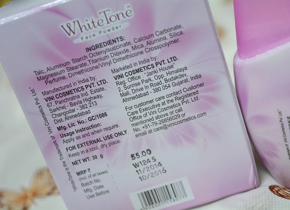 Whitetone face powder review how to use