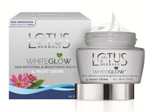 Lotus herbals white glow skin whitening night cream in india