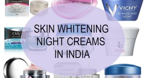 Skin whitening night creams in india