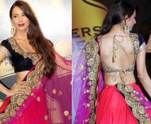 saree blouses back designs 4