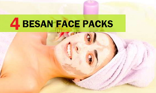 Besan face packs for glowing skin