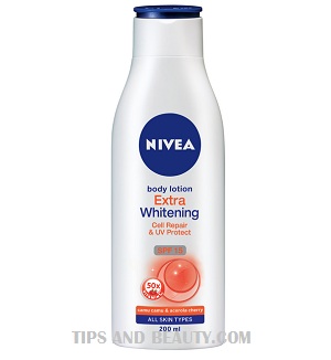 Nivea Extra Whitening Cell Repair Body Lotion for summers