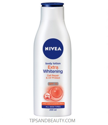 Nivea whitening lotion with spf