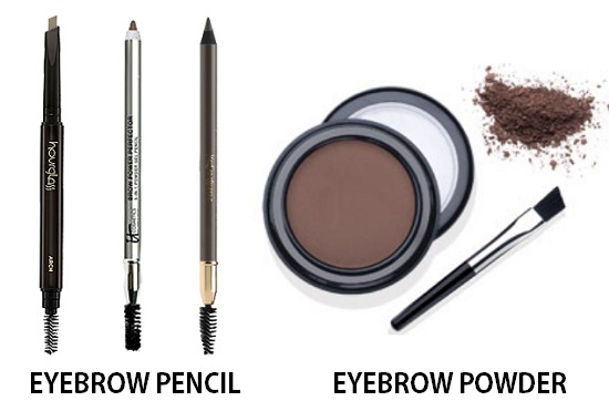 eyebrow pencil and powder