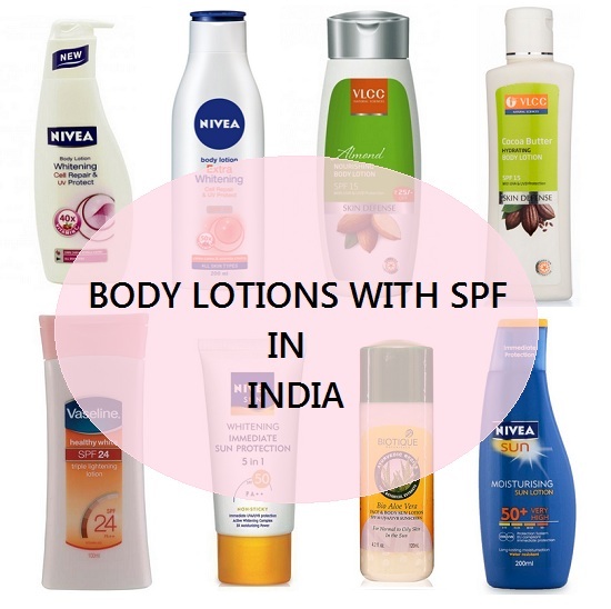 body lotions with SPF in india with price