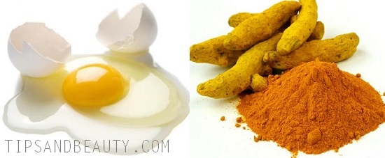 egg white and turmeric for upper lip hair removal