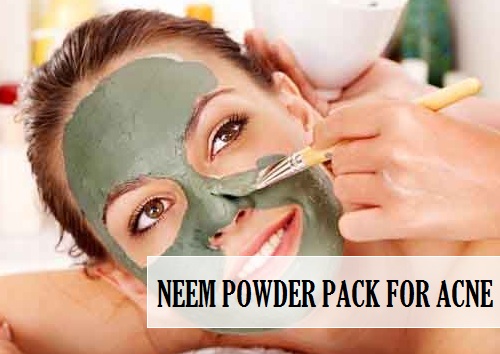 use of neem powder pack for acne and pimples