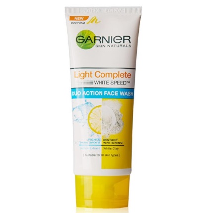 Garnier Skin Naturals Light Complete White Speed Duo Action Face Wash