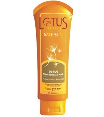 Lotus Herbals Safe Sun De Tan face pack