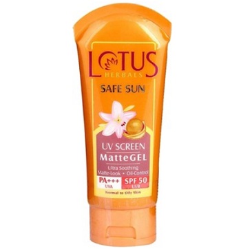 Lotus Herbals Safe Sun Matte Gel sunscreen SPF 50++