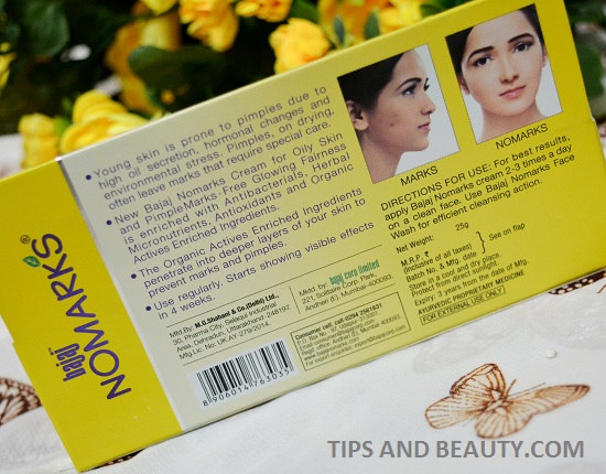Bajaj No Marks Cream for oily skin how to use price