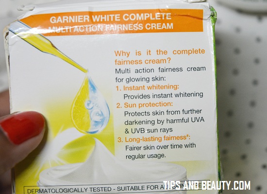 Garnier White Complete Fairness Cream speed white review