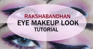 Rakshabandhan Eye Makeup Look tutorial and Pictures