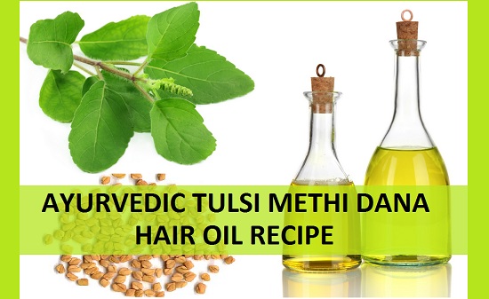 Ayurvedic Tulsi Methi dana Hair Oil homemade