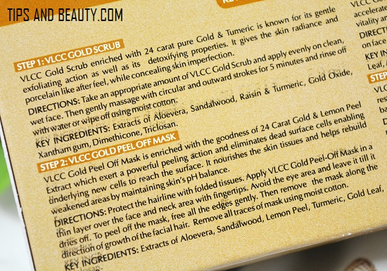 VLCC gold facial kit review 