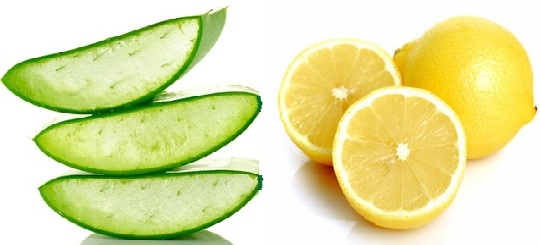 aloe vera gel for pimple and acne treatment with lemon