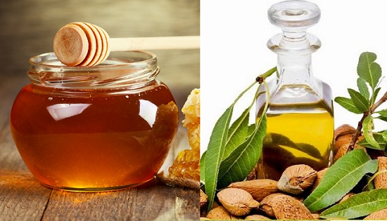 honey for dark circles with almond oil