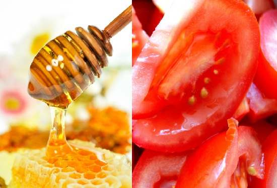 tomato to cure acne scars and marks with honey