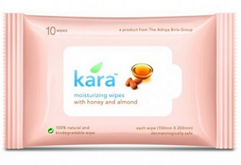 kara moisturising facial wipes