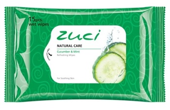 zuci cucumber facial wipes