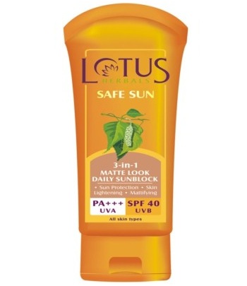 lotus herbals sunscreen 12
