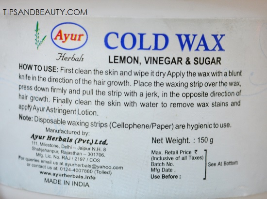ayur cold wax review, price, how to use apply9
