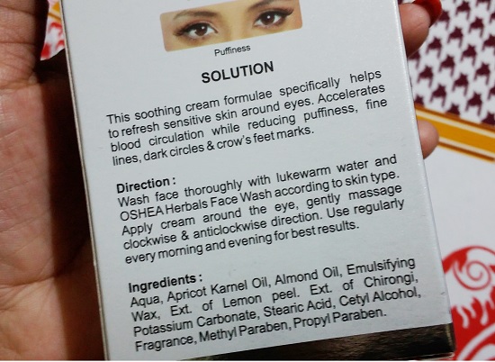 oshea herbals eye cream