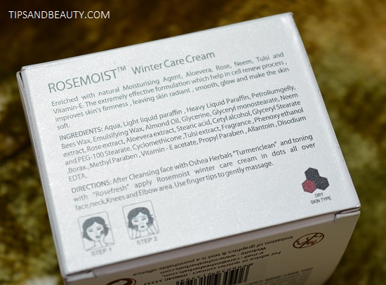 Oshea Herbals Rose Moist Winter Care Cream Review 1