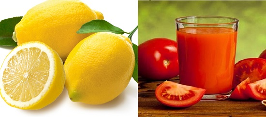 lemon and tomato face pack for balck spots