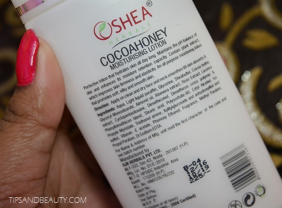 oshea cocoa honey moisturising lotion review. 4