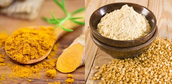 Gram Flour and Turmeric Mask for oil Control