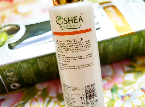 Oshea Smoother Hair Serum Review, Price and How to Use