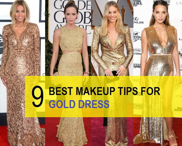 Best makeup ideas for gold dress