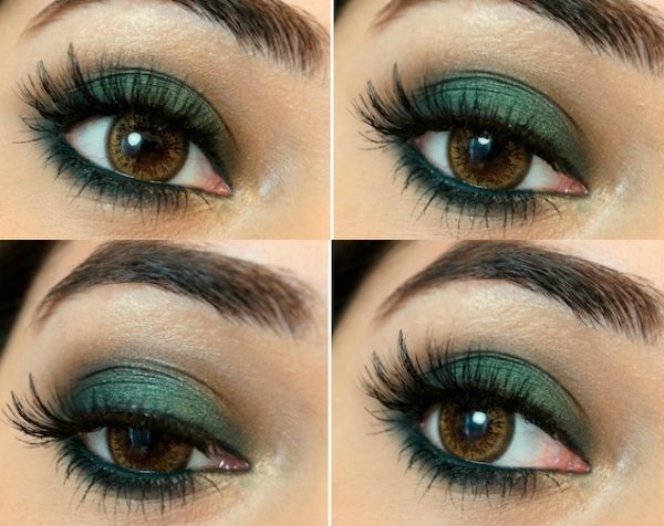 eye shadow color green