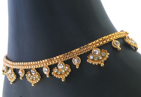 Bridal anklet designs and patterns