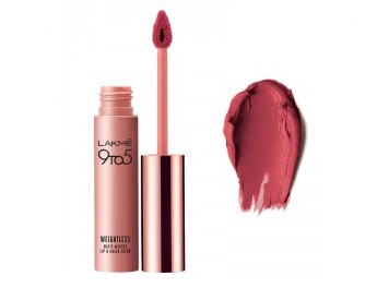 Lakme 9 to 5 Weightless Matte Mousse Lip & Cheek Color - Plum Feather