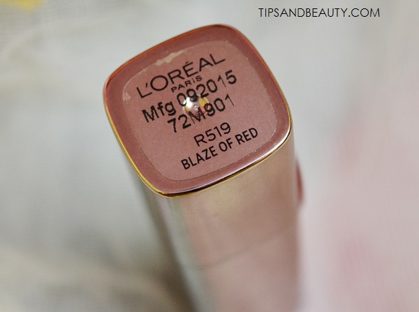 L’Oreal Paris Moist Matte Lipstick in Blaze of Red R519