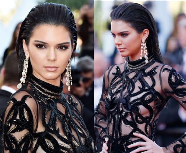 makeup with black dress kendell jenner