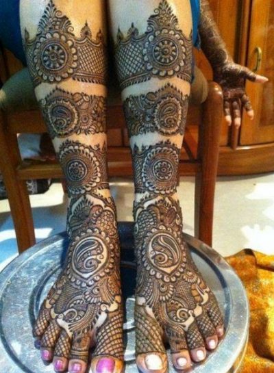 Bridal Feet Mehndi Design