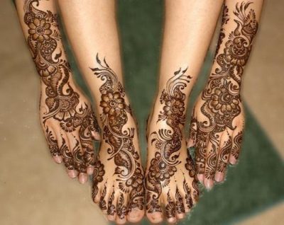 Floral Hands and Feet Mehndi Design