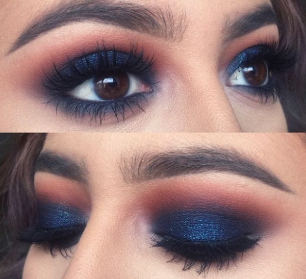 which eye makeup for blue dress