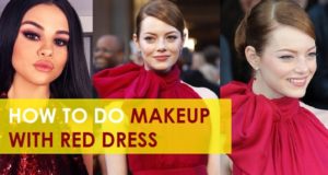 what makeup with red dress