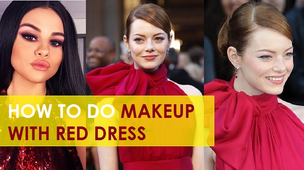 what makeup with red dress