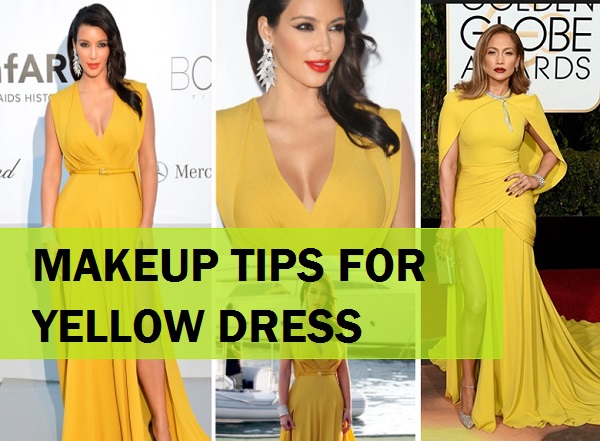 makeup tips and ideas for yellow dress