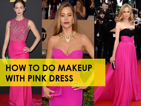 what makeup with pink dress