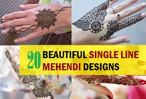 20 Beautiful Single Line Mehendi Designs Images And Inspirations