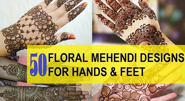 Mehndi flower pattern for henna drawing and tattoo. decoration wall mural •  murals abstract, border, hand | myloview.com
