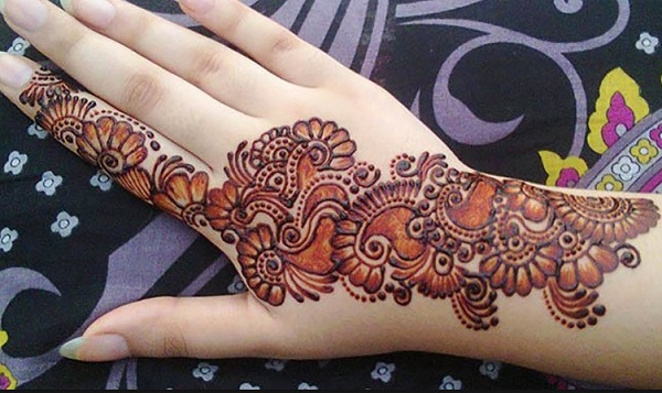 Arabic Floral Henna Design for Hands